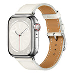 Bracelet Apple Watch en cuir véritable Marvelle, bande cousue main, 38-49 mm