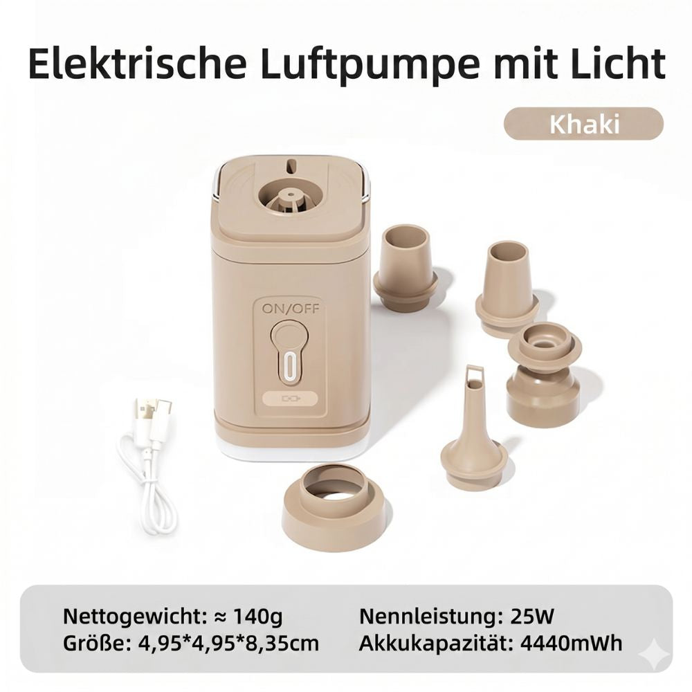 משאבת אוויר קומפקטית נטענת ב-USB עם ניפוח וריקון 2-ב-1 | Fioriscas
