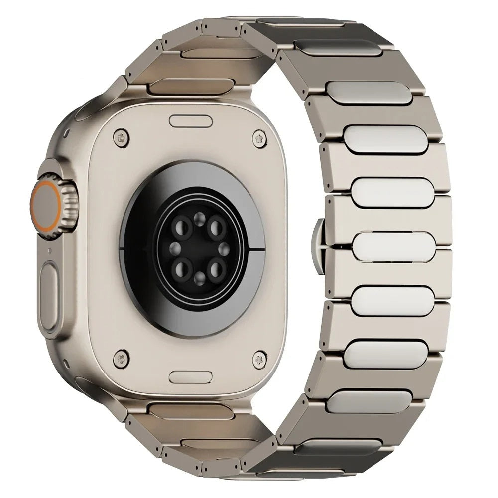 Titanium Bracelet Band For Apple Watch Ultra 1/2, Aureon Butterfly Clasp
