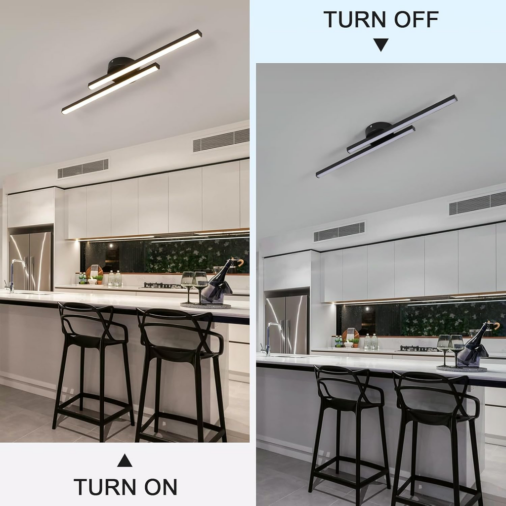 Ultra-Slim LED Semi-Flush Ceiling Light in Aluminum, LumenVale
