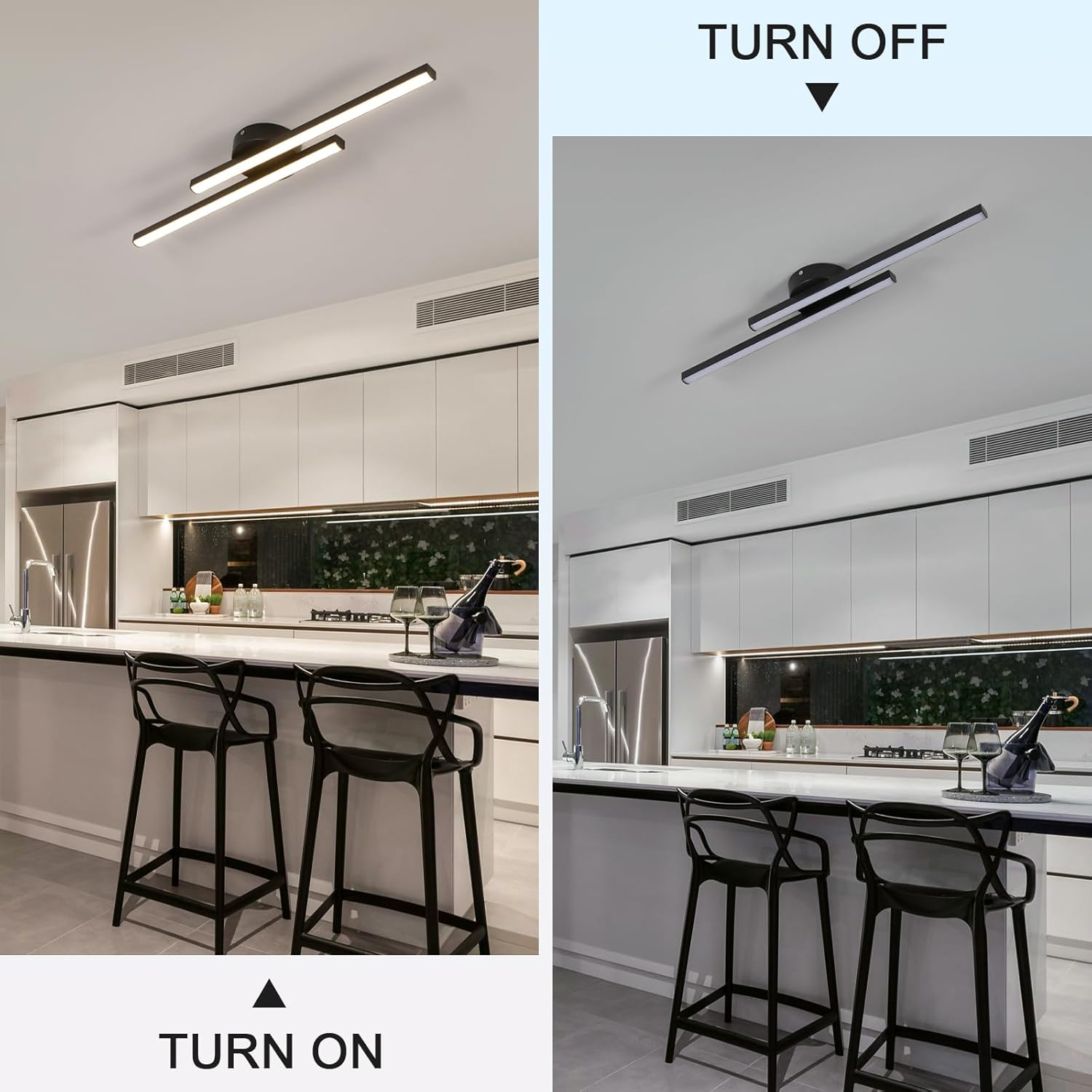 Ultra-Slim LED Semi-Flush Ceiling Light in Aluminum, LumenVale