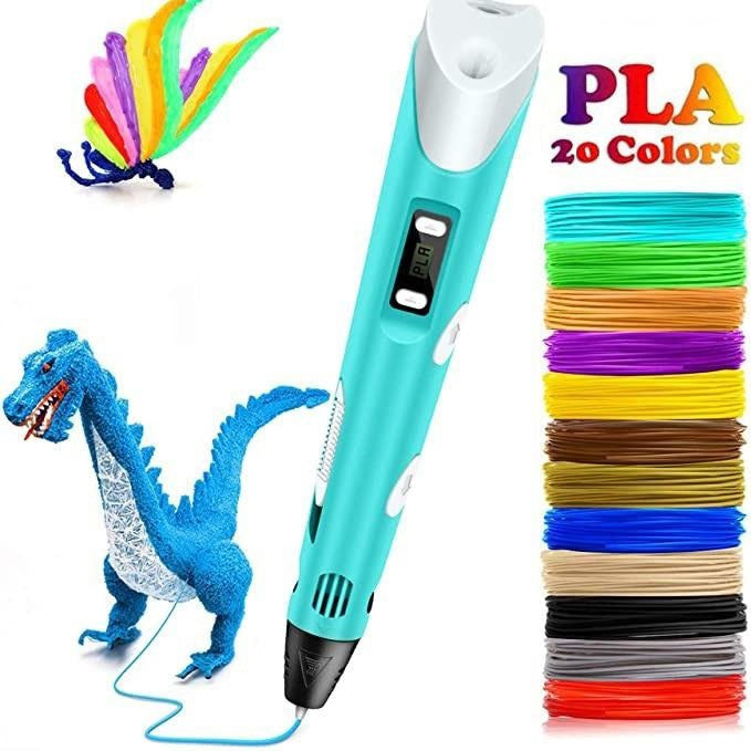 3D Printing Pen For Kids, 20 Color Filaments, 100 Meters Included