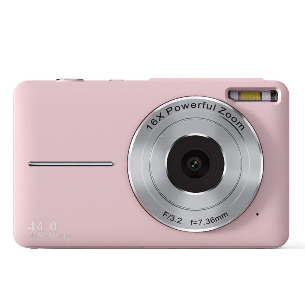 Videocamera ricaricabile per vlog con zoom 16x, foto da 44 MP e video 1080P