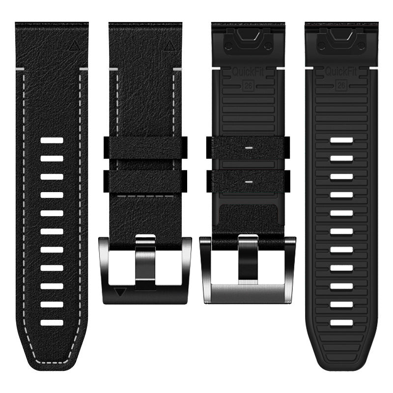 Garmin Fenix hibrid óraszíj, bőr és szilikon, Arion sorozat