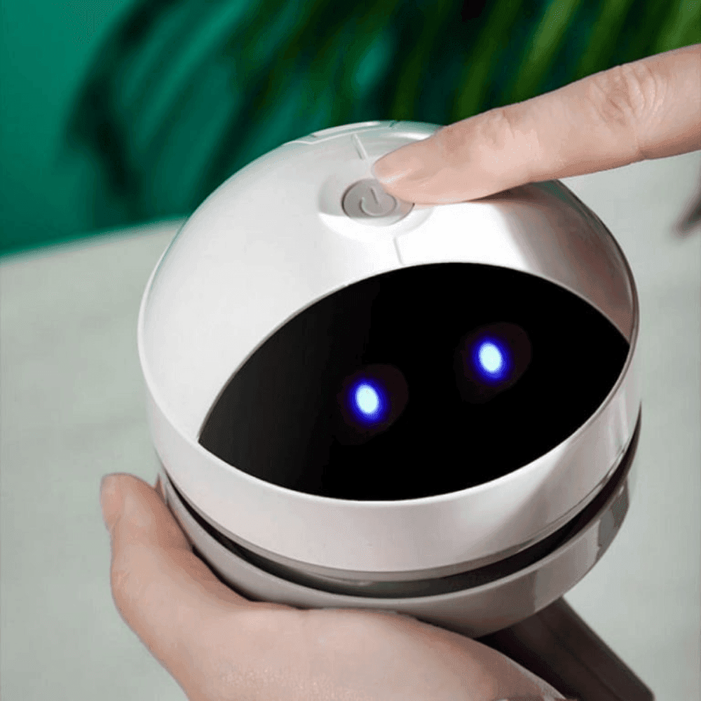 Aspirator de birou compact Adva, reîncărcabil prin USB, robot pentru acasă și birou | Fioriscas
