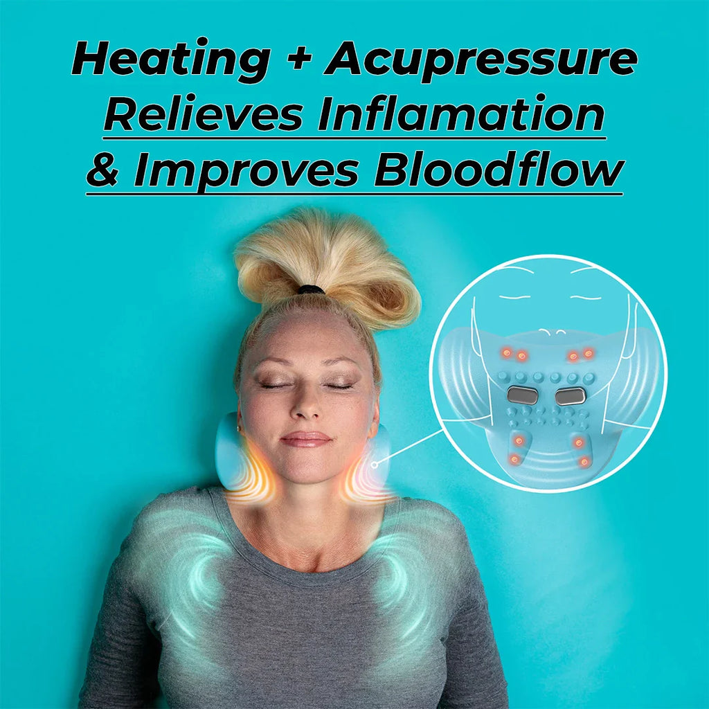 4-in-1 Neck Massager With Heat, EMS, And Stretch Support