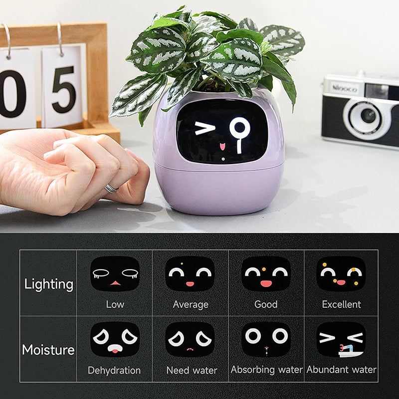 リビングルームの植物ケア向け 7つのセンサー搭載AIスマートプランター | Fioriscas