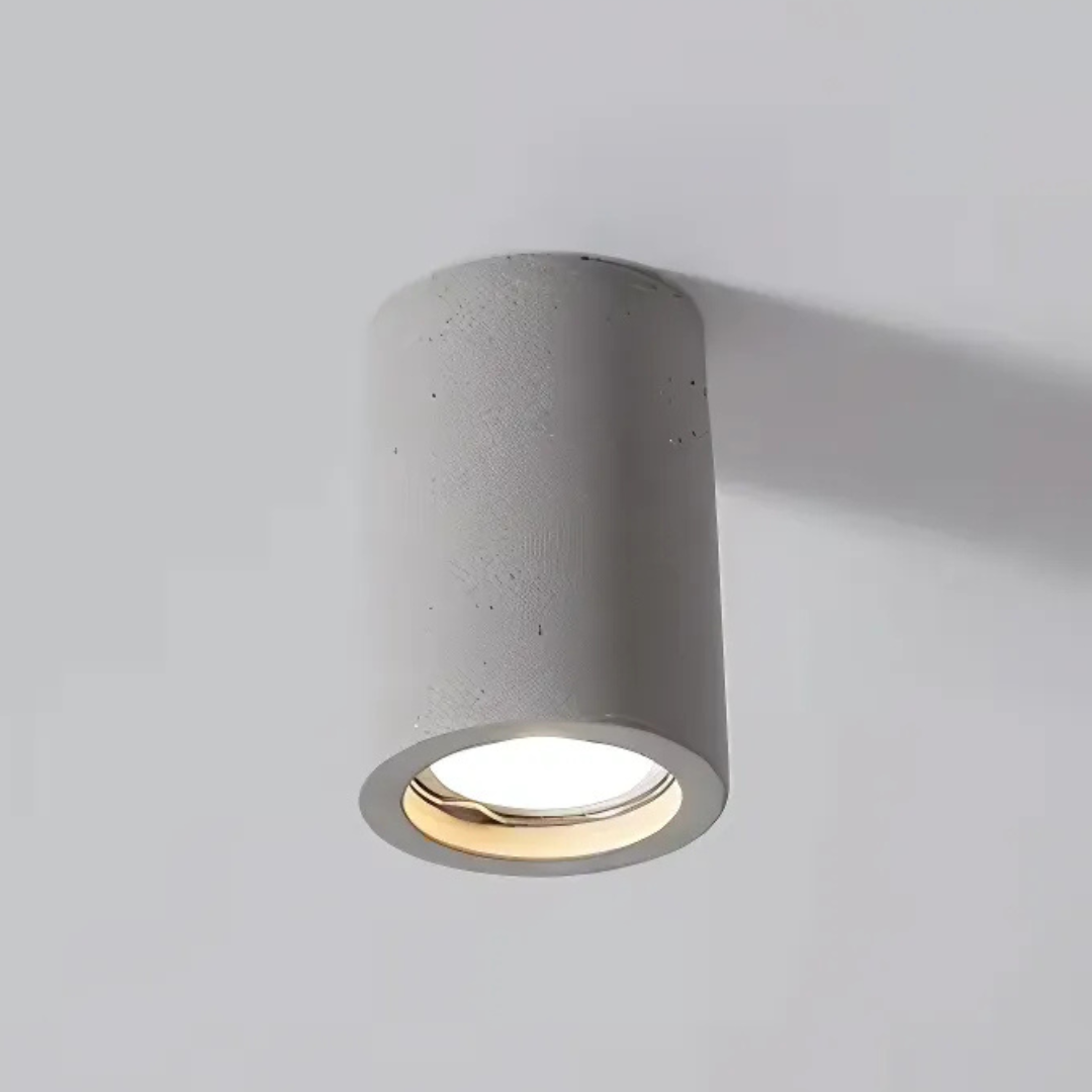 مصباح إيلارا السقفي من الحجر والمعدن، مع مصباح GU10 LED