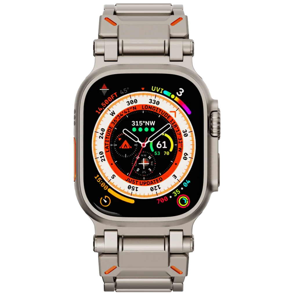 Řemínek Apple Watch, titanový řemínek Auridan s nastavitelným zapínáním
