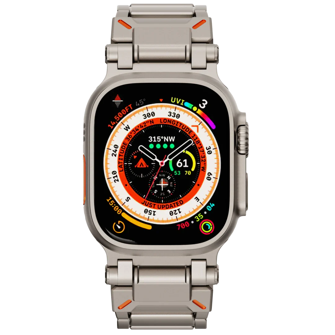 Řemínek Apple Watch, titanový řemínek Auridan s nastavitelným zapínáním