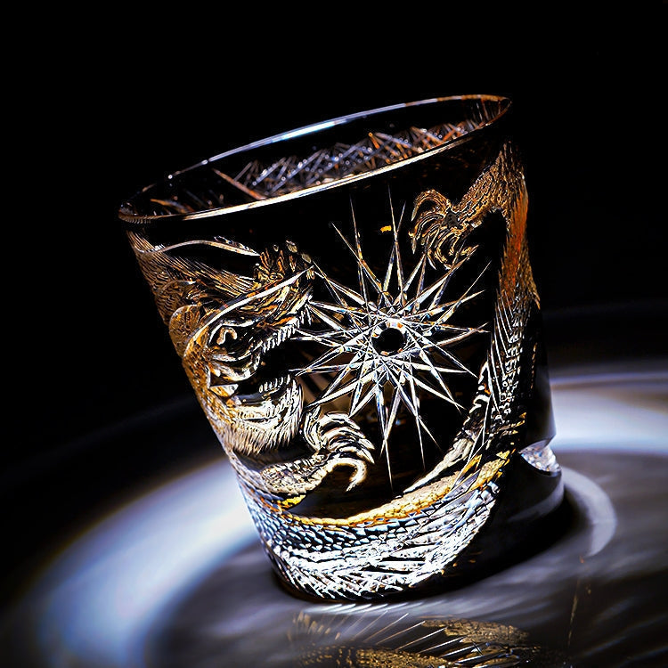 Takumi Soaring Dragon Crystal Whisky Glass, Wooden Box