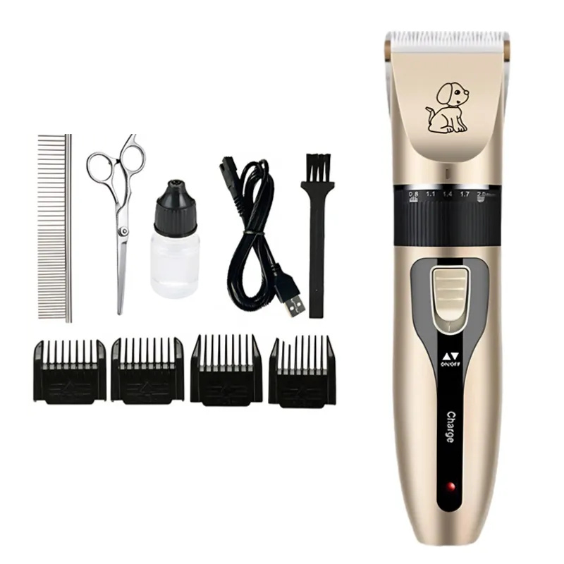 Tondeuse sans fil pour chiens, moteur silencieux, batterie rechargeable