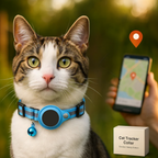 Collier pour chat avec support de traceur GPS, réfléchissant et à ouverture rapide