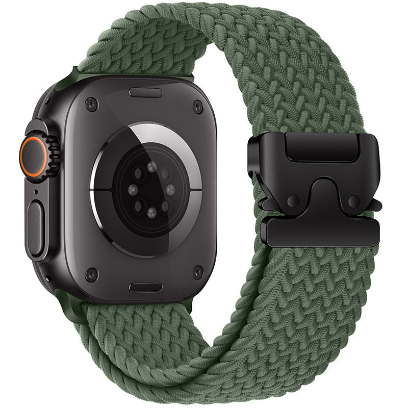 Braided Nylon Apple Watch Band With Parachute Buckle