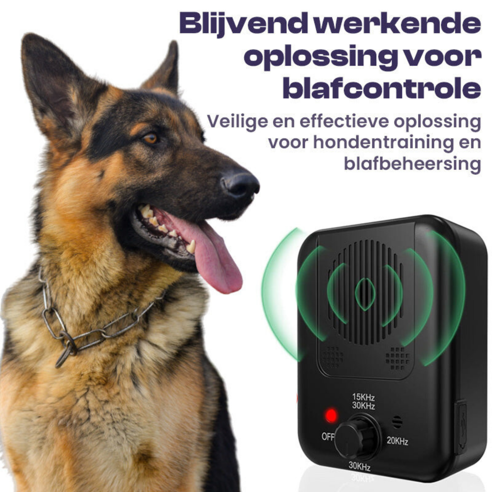 Dispositivo ultrasonico antiabbaio, addestratore portatile per cani da usare a casa e durante le passeggiate