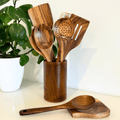Ensemble durable d’ustensiles de cuisine en bois - Fioriscas