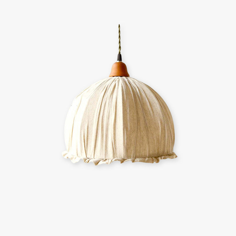 Nordia beige linnen hanglamp met lampenkap voor Scandinavische woningen
