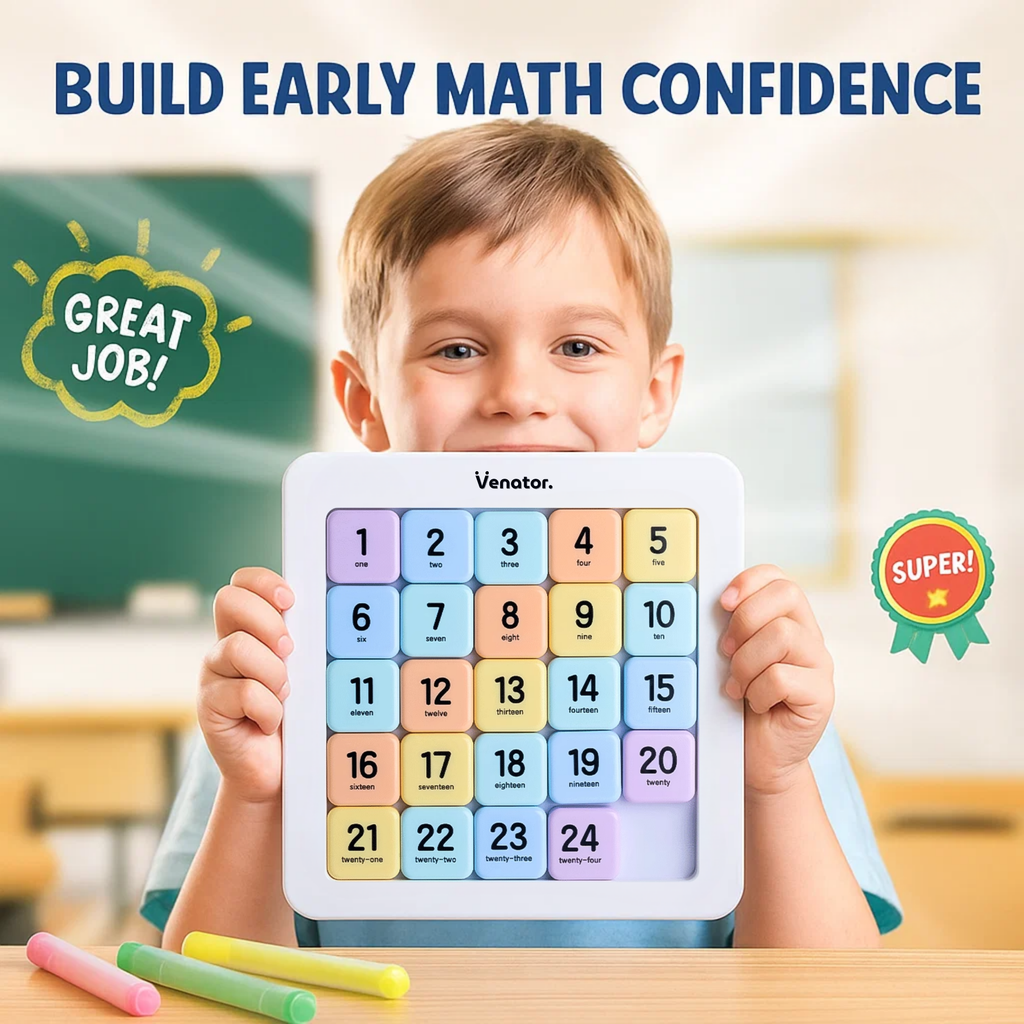 Portable Educational Number Puzzle for Focus, Logic, and Early Math Skills | Fioriscas