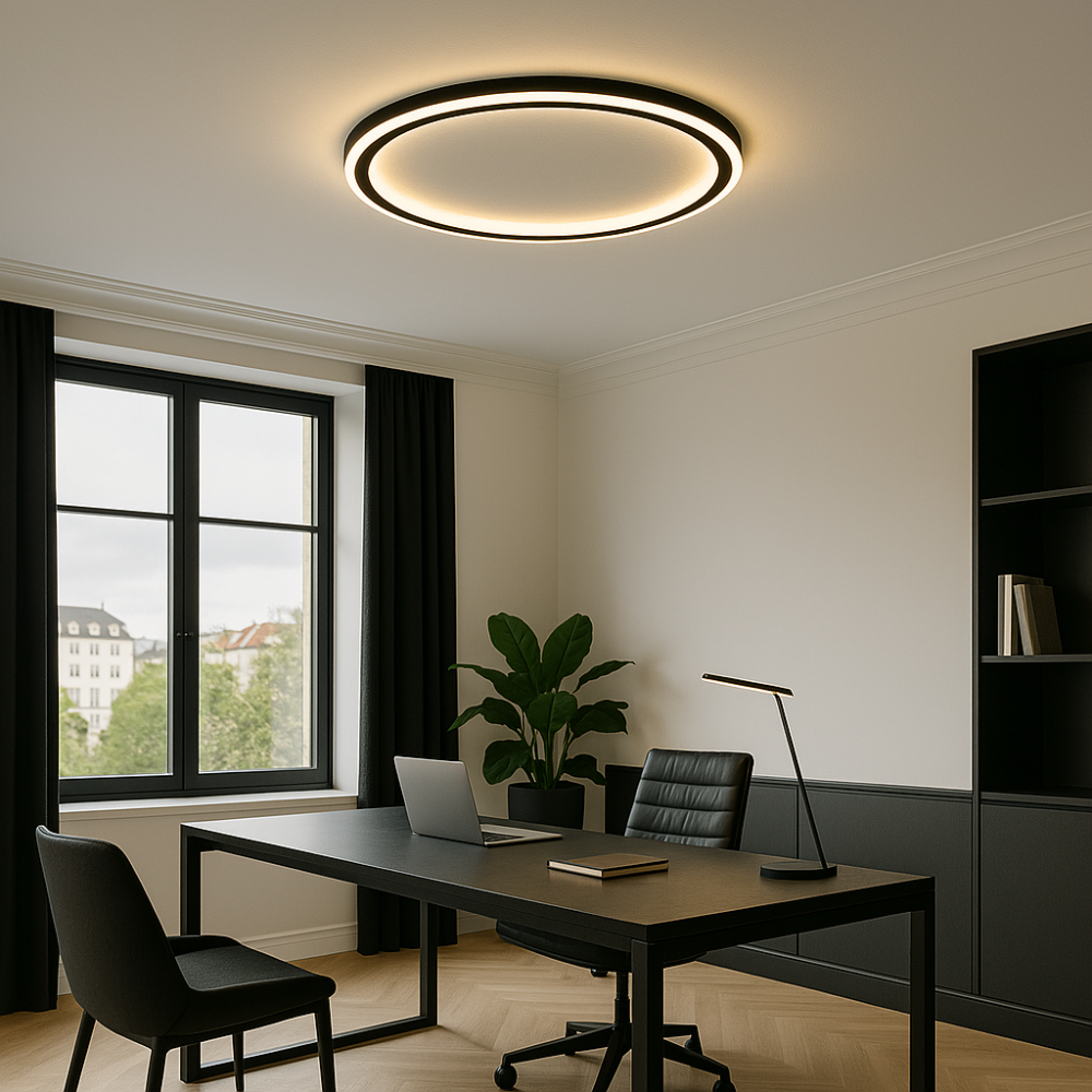 SkagaNova dæmpbar LED-loftslampe, skandinavisk aluminium og akryl