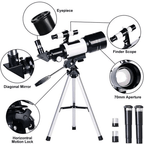 Kannettava aloittelijan kaukoputki jalustalla, Moonwatcher 70 mm, 150-kertainen zoomaus