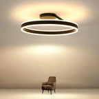 LumaAura Gold-Finish LED Ceiling Light, Black or White Trim, 2 Sizes