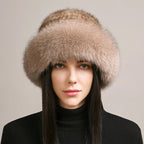 Vellara Genuine Mink Fur Hat, Insulated For Winter Warmth