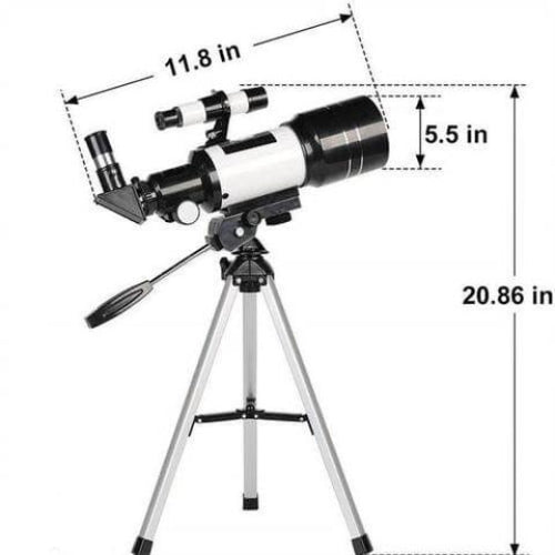 Kannettava aloittelijan kaukoputki jalustalla, Moonwatcher 70 mm, 150-kertainen zoomaus