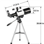 Kannettava aloittelijan kaukoputki jalustalla, Moonwatcher 70 mm, 150-kertainen zoomaus