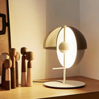 Astrae Half-Sphere Table Lamp With Smoked Glass Shade, Black Finish