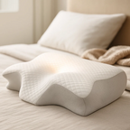SomniEase ergonomisk memoryskum-nakkepude med kontur og støtte til nakken