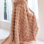 Plush Wool Throw Blanket, GlacierWeave Cozy Sofa & Bed Wrap