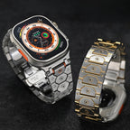 Vantira FusionX Titanium Apple Watch Band, Hexagonal Link Design