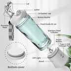 Frullatore portatile per smoothie con batteria da 4000 mAh e capacità di 600 ml - Fioriscas