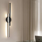 Fjordra Disc and Linear LED Wall Sconce, Black or White