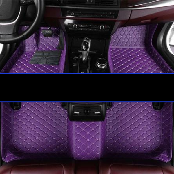 Car & SUV Floor Mats, Vegan Leather with Memory Foam Cushioning
