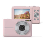 Videocamera ricaricabile per vlog con zoom 16x, foto da 44 MP e video 1080P