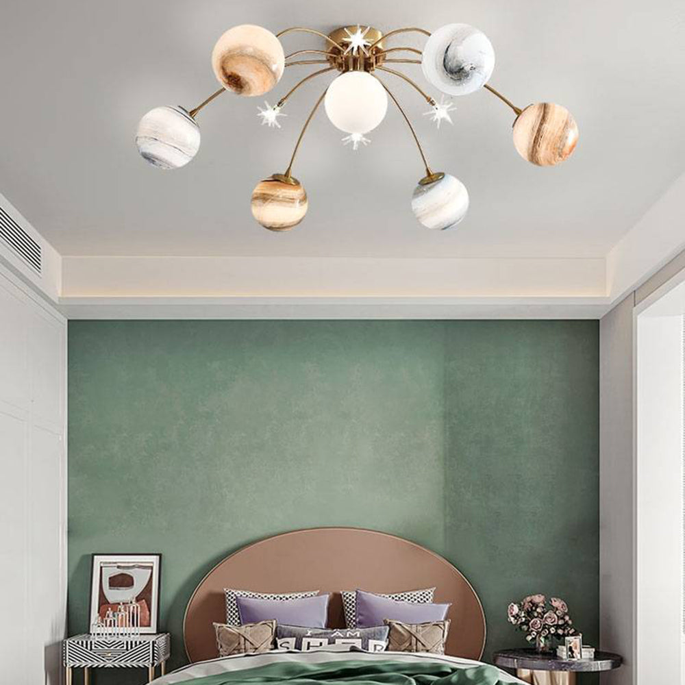 Lampada da soffitto a plafone Aria Modern Planet, soggiorno | Fioriscas