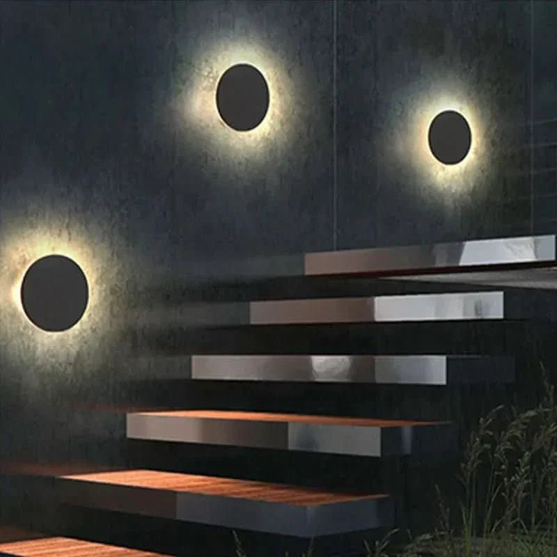 Applique murale LED minimaliste ronde ou carrée, IP65 - Fioriscas