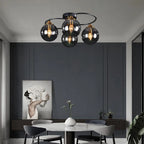 Valentina Nordic Bubble Glass Ceiling Light, Gray/Amber - Neutralighting