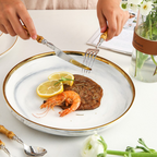 Bamboo & Stainless Steel Flatware Set, Eco-Friendly Dining Cutlery