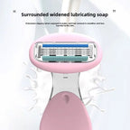 4-blade compact razor with storage box | Smooth skin on the go & at home - Fioriscas