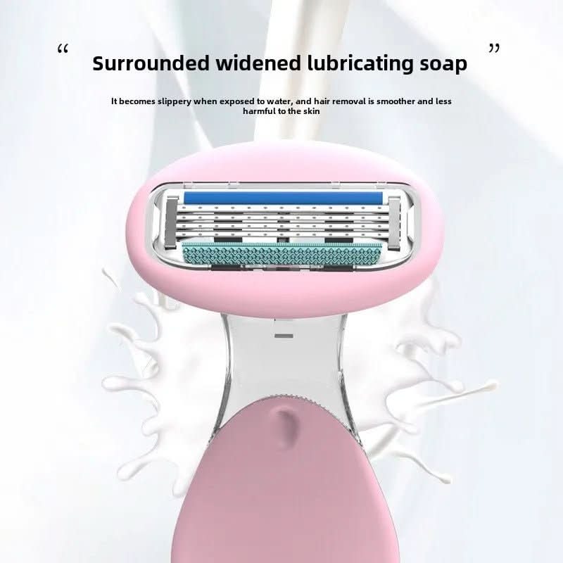4-blade compact razor with storage box | Smooth skin on the go & at home - Fioriscas