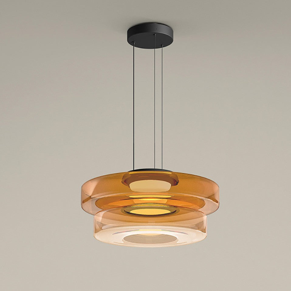 Asteron Bauhaus lasikatto-riippuvalaisin, 3 lasisävyä