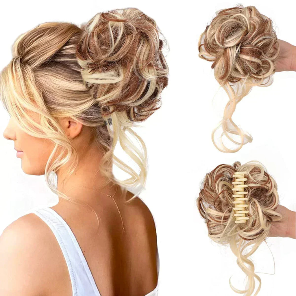Curly Hair Bun – Clip-in Hair Piece with Volume and Natural Look