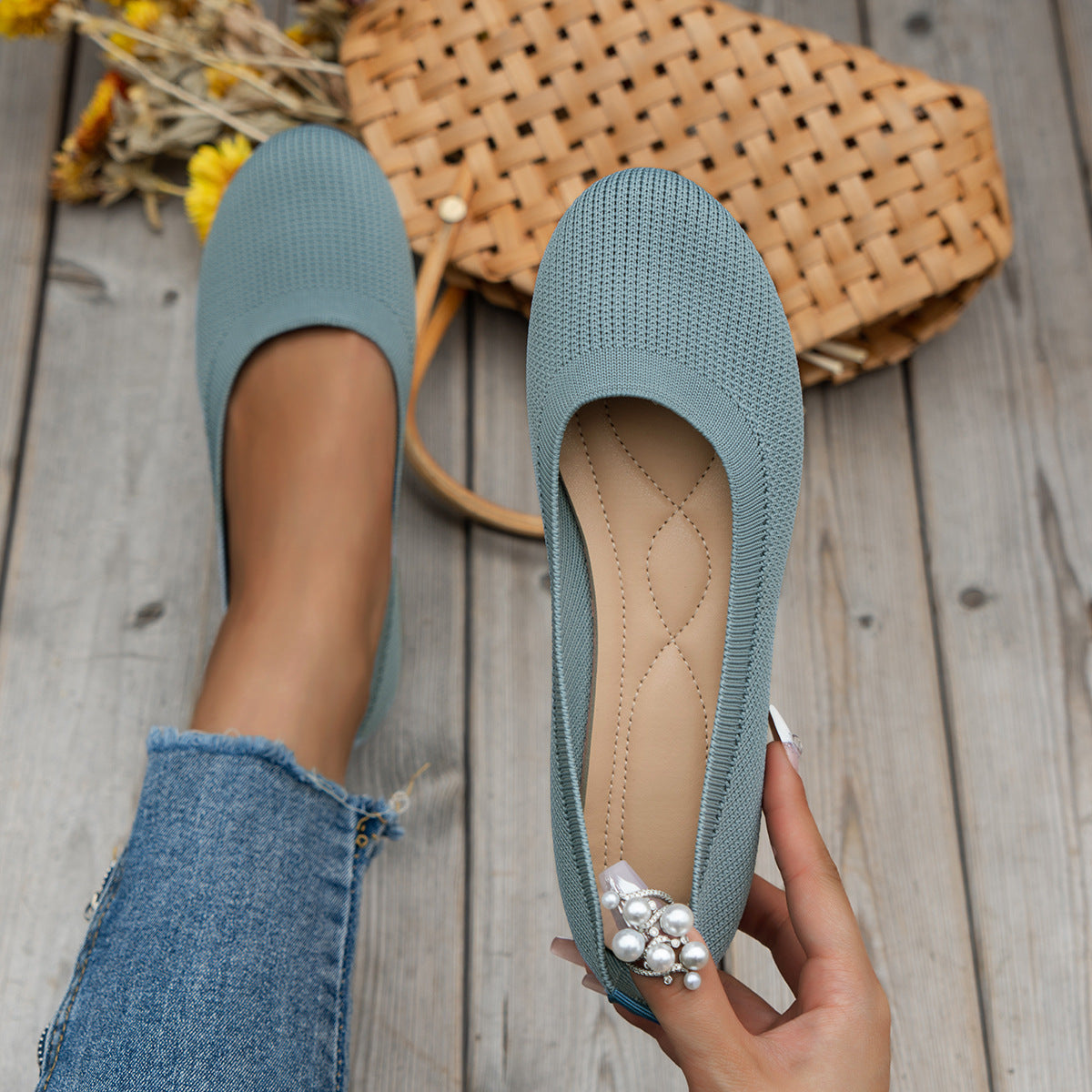 Kaylee Damen-Slip-On-Sneaker mit Polsterung und atmungsaktivem Design