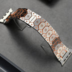 Vantira FusionX Titanium Apple Watch Band, Hexagonal Link Design