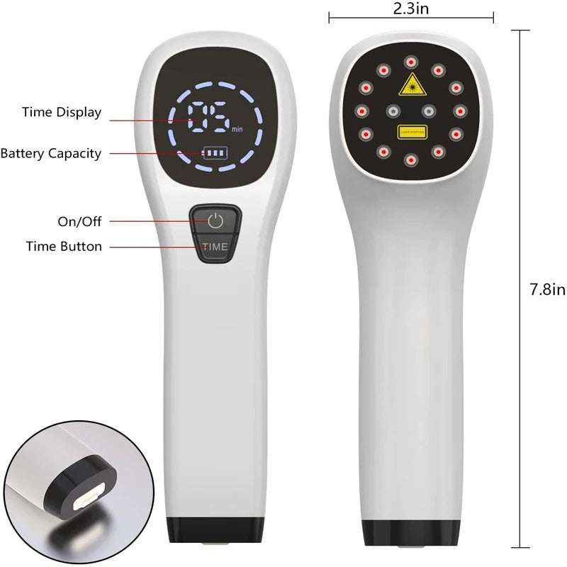 Soulagement des douleurs à domicile avec appareil laser froid à double longueur d’onde amélioré | Fioriscas