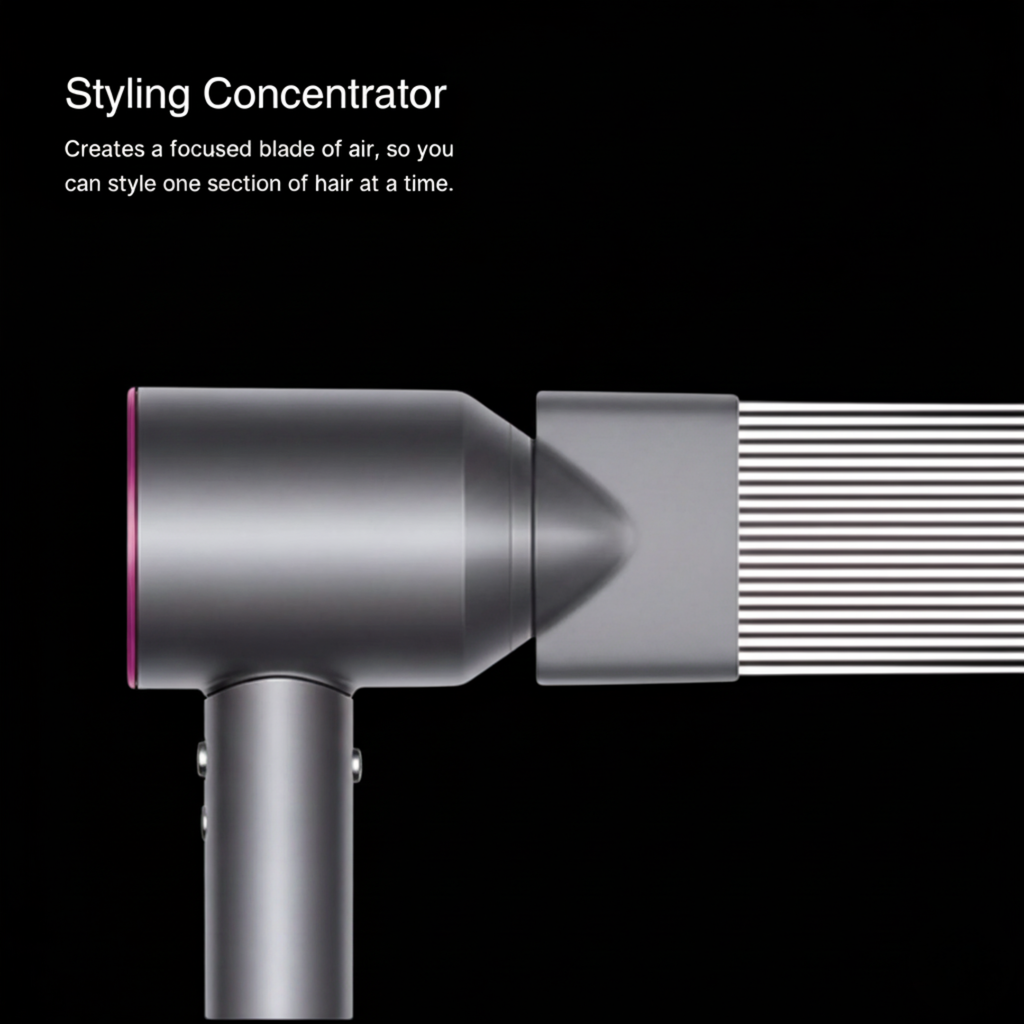 Hot Air Hair Styler, Velvet Sonic Dry Multi-Attachment Drying System