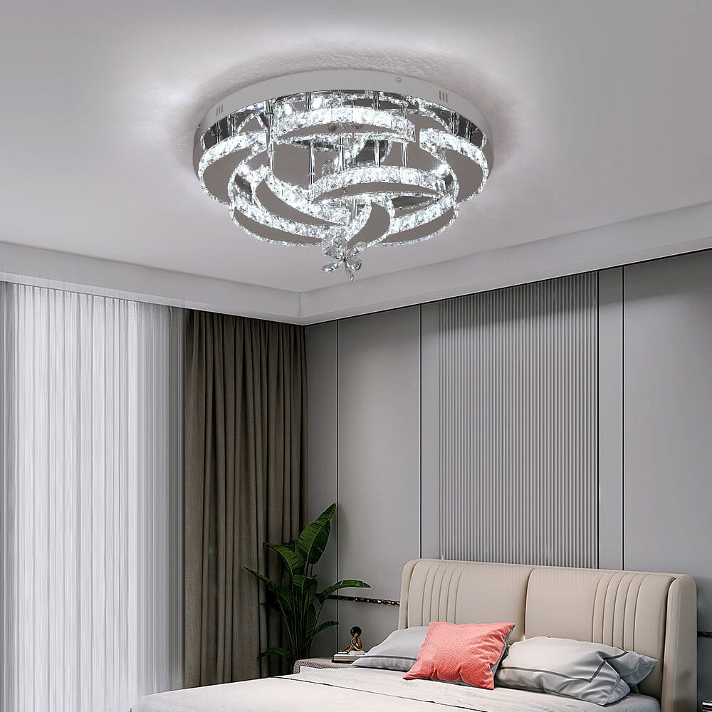Stropní lustr, design Roselle Crystal, chromovaný přisazený model