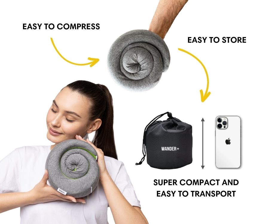 Memory Foam Travel Neck Pillow | Fioriscas